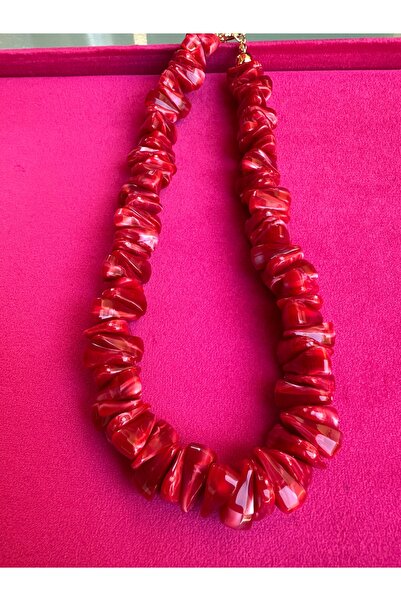 Milena Designer Store قلادة ميلينا إسطنبول بلون المرجان