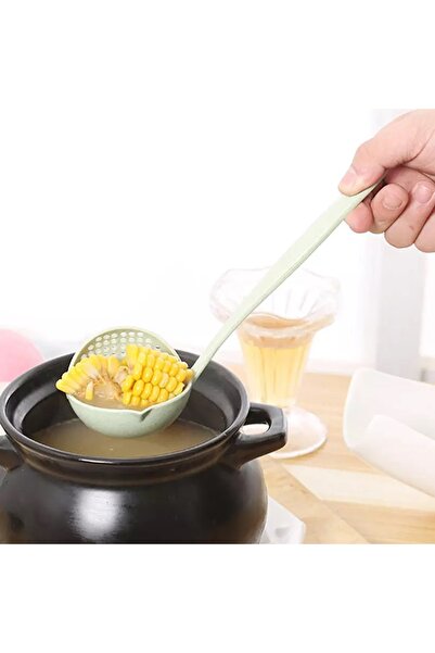 Aptel Ladle with strainer, plastic, gray, 27x7.5 cm