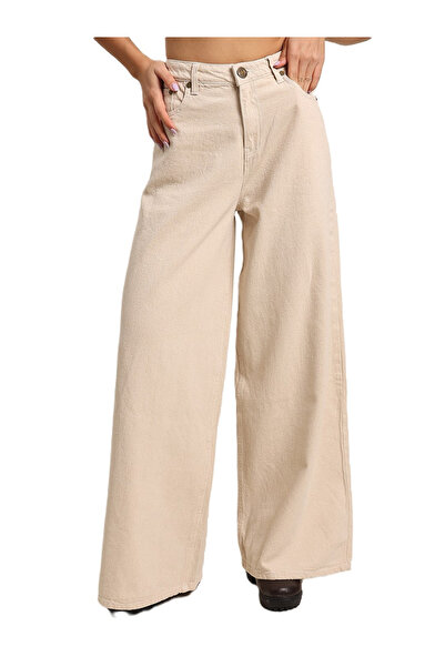 Bene Kleed By Styli Women High Rise Cotton Wide Leg Jeans