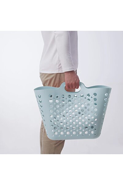 UZUNKAYA HOME Çamaşır Sepeti Mavi 24 Lt – Katlanabilir Dayanıklı Pratik Çamaş...