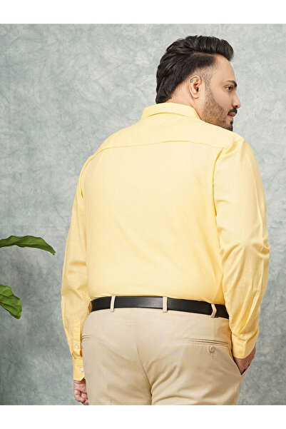 HardSoda By Styli Plus Men Yellow Regular Fit Casual Shirt