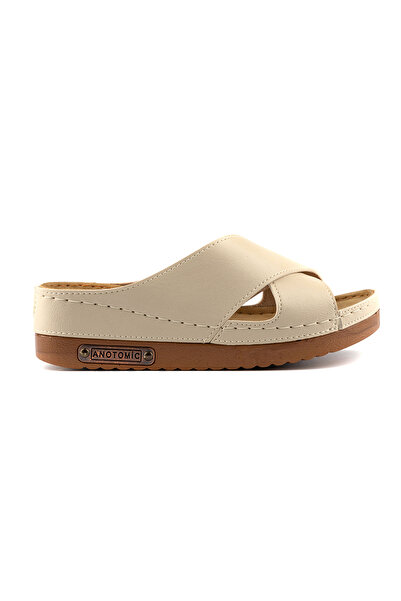 Shoebuo Women's Orthopedic Anatomical Sole Comfort Model Stylish Comfortable Daily Heeled Home and Outdoor Slippers