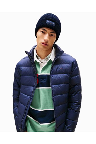 Tommy Hilfiger Çizgisel Logolu Erkek Bere