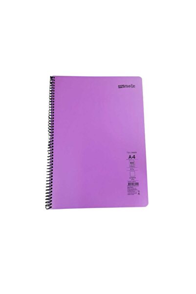Mynote Flex A4 80 Sheets Unlined Spiral Bound Plastic Neon Cover Notebook