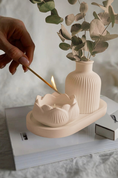 rufhomedesign Dekoratif Vintage Vazo Set 3 Parça English Home Orta Sehpa Obje...