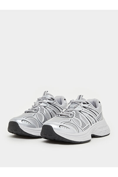 Styli Women Metallic Chunky Sneakers