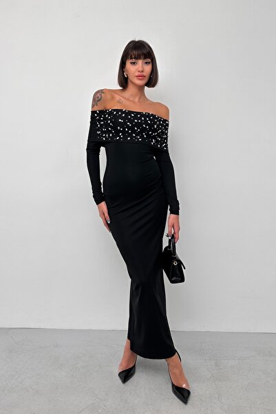 New Now Scarlet Long Sleeve Madonna Stone Dip-Dye Fabric Dress