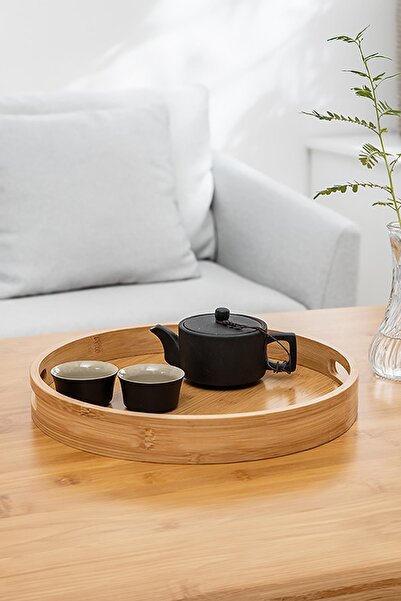 EWs Round Bamboo Tray 40 cm