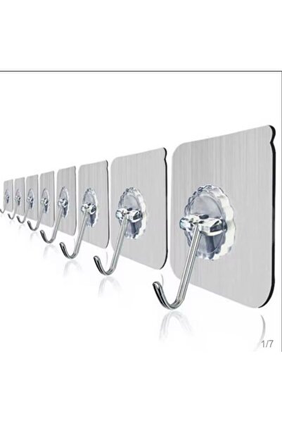 sonx Super Strong Adhesive Water Resistant Transparent Hanger Set of 5 Reusable Hooks