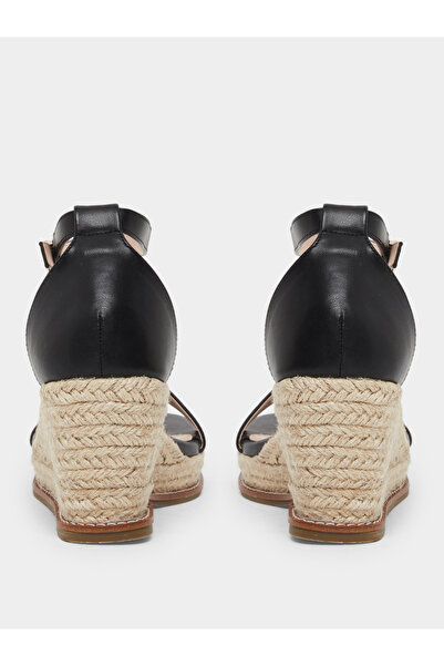 Raid By Styli Jazper Black Ankle Strap Wedge Sandals