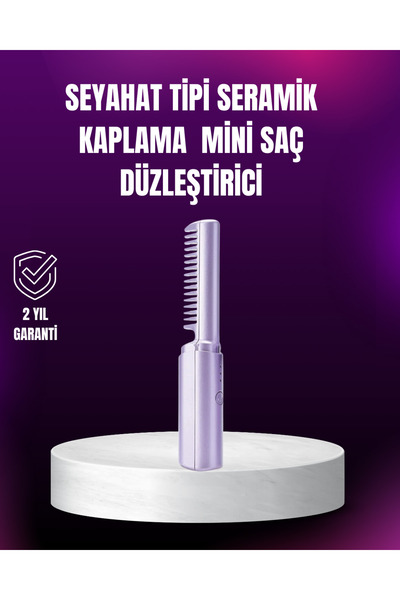 teknotrust Preminyum Kablosuz USB Şarjlı Saç Düzleştirici Tarak – Seyahat Boy