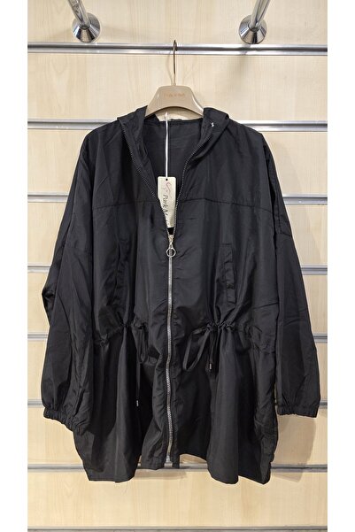 Park Moda Raincoat Windbreaker Plain Pattern Zippered