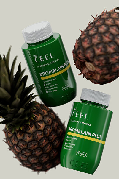 VitaCeel 2'li Bromelain Plus – Ananas Enzimi, Quercetin İçerikli, 60 Tablet