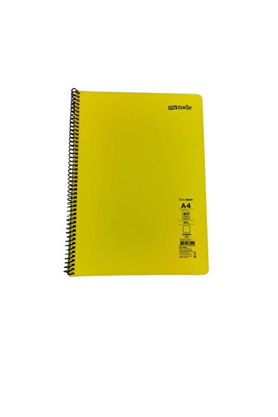 Mynote Flex A4 80 Sheets Unlined Spiral Bound Plastic Neon Cover Notebook