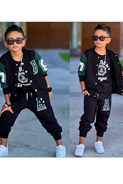 My Kids Wear Erkek Çocuk Academy Kolej Nakışlı Takım 4-12 Yaş 12094