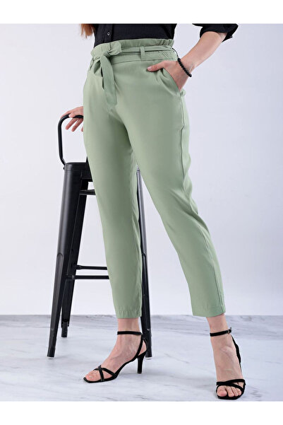 Freehand By Styli Women Green Slim Fit Solid Trousers