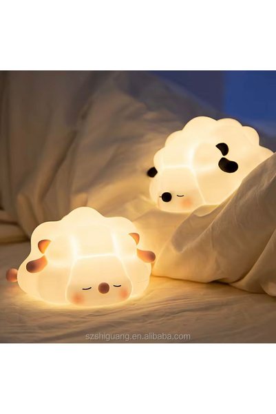 sonx Soft Silicone Night Light – Cute Sheep Touch & Squeeze to Light up
