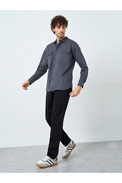 Styli Men Black Slim Fit Chino Pants