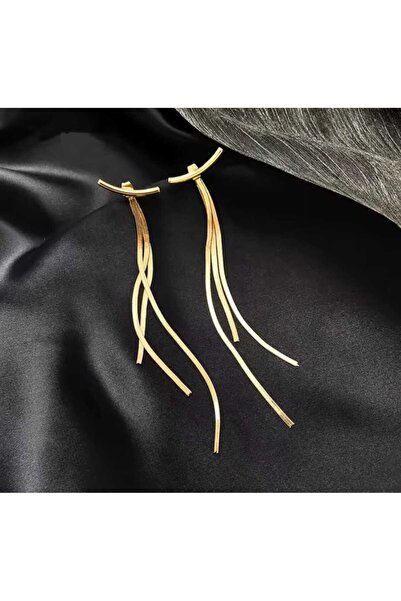 SONES çelik Küpe Paslanmaz Gold çelik İtalyan Zincir Sallantılı