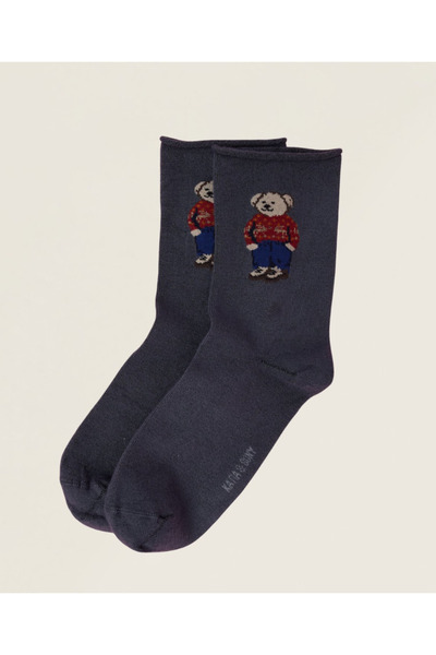 Katia&Bony Women's Teddy Patterned Elasticless Socks