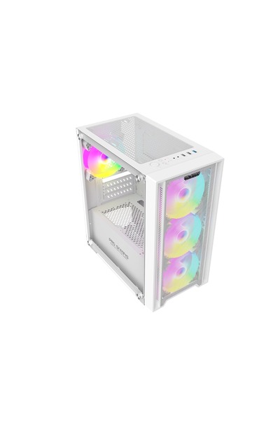 PROLINE Sistem PC GAMING AMD Ryzen 5 5500, 16GB RAM, SSD 500GB, VIDEO Radeon RX550 4GB, Win11 Pro, RGB, Alb