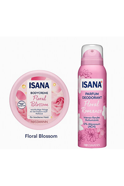 ISANA Floral Vücut Kremi ve Deodorant Set