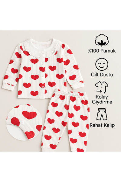 MYZİ STORE Newborn Baby Kids Pajamas Set