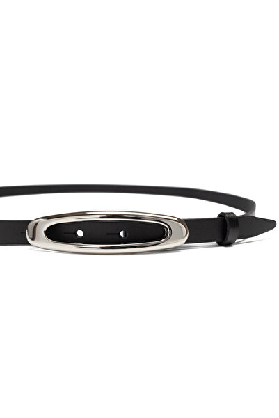 Toro Nero Women's Leather Belt Black Loly - ToroNero