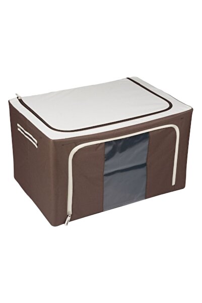 SHOPIENS Clothing Storage Cover Shopiens®, Ecru Brown with Frame, 60x42x35 cm