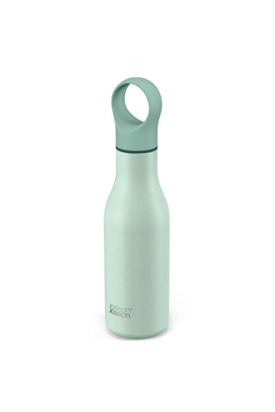 Joseph Joseph Loop 81118 Thermos Bottle, 500ml, 2 wall w/ copper layer, Hook-on cap, Vacc ins, Green