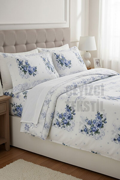 Çt Çeyizci Tekstil Bračni Set posteljine 4 komada sa cvećem