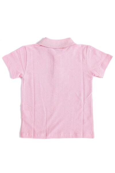 rednelax Pink Short Sleeve Solid Color Collared 6-17 Years Old Children's School Lacoste T-Shirt Polo Neck T-Shirt