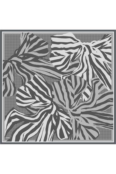 Belli Eșarfă de mătase Twill - 4047-35 Gri închis