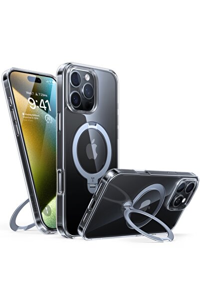 TORRAS Θήκη για iPhone 16 Pro Max, Ostand Spin MagSafe, Διαφανής