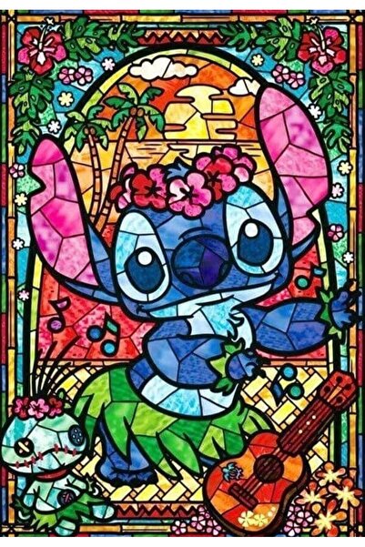 Dialands Mozaik Blue Stitch 35X50Cm Dialands Diamond Mosaic Painting Made from Glass Art