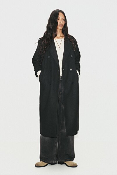 Pull & Bear Long double-breasted coat