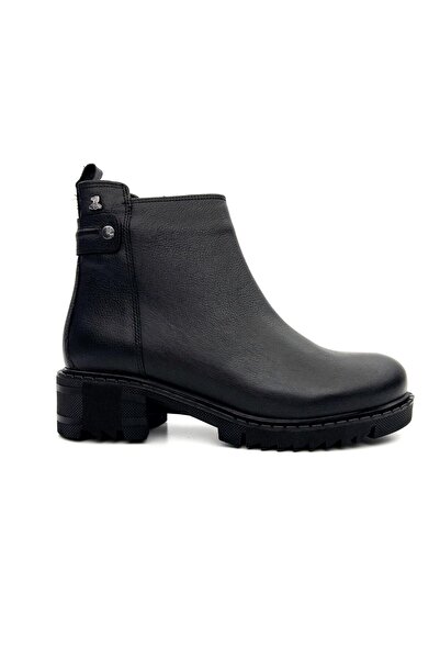 Venüs 1950811K Kadın Hakiki Deri Kalın Taban Fermuarlı Kısa Bot