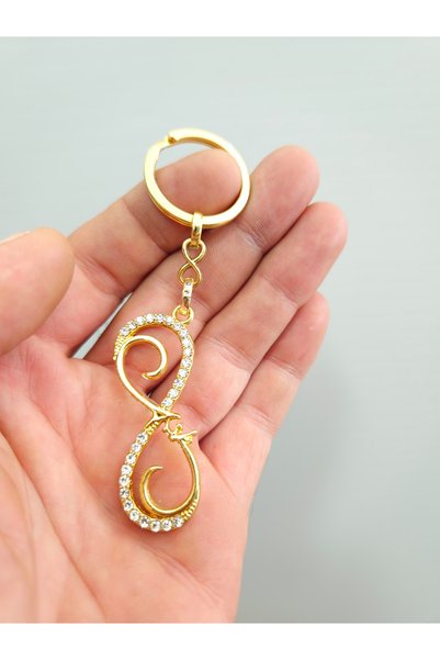 ÜNSA Anahtar Keychain Bag Accessory Infinity Symbol Keychain with Stones