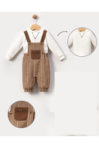 LAMATO BABY BALIKSIRTI SALOPET CEPLİ BADİLİ BEBE ERKEK TULUM