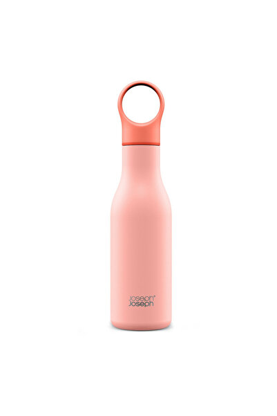 Joseph Joseph Termos Loop 81119, 500 ml, 2 pereți cu strat de cupru, capac cu prindere, izolație pentru aspirator, Coral