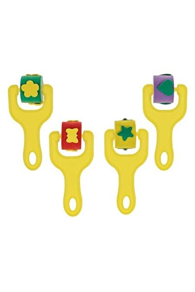 SHOPIENS Σετ 4 Role de Vopsit cu 4 Modele Reliefate pentru Copii, 6,5x14 cm, ...