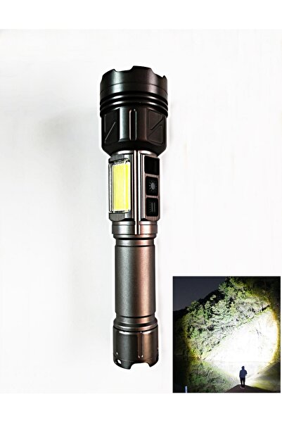 gaman GP-282 Uzun Menzilli Güçlü Şarjlı 10000 Lümen El Feneri 11 Mod Çakar Iş...