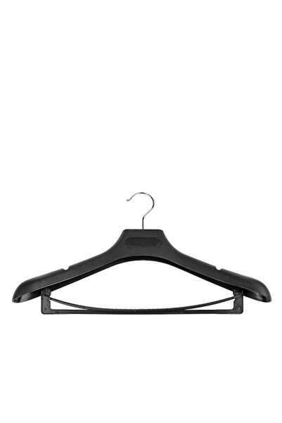 SHOPIENS Cuier pentru paltoane/costume din plastic Shopiens®, negru, 44x25 cm