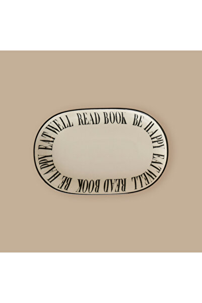 Bella Maison Book Lovers Porcelain Presentation Plate Black (28 cm)
