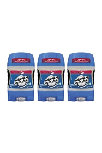MENNEN SPEED STICK Set 3 x Deodorant 85ml, Gel Active X5, Intense Fresh Fragrance