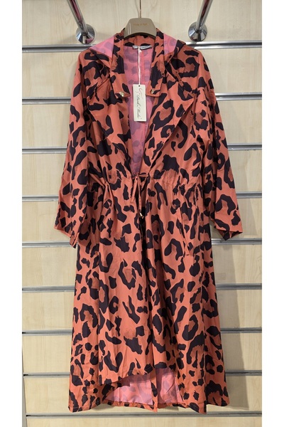 Park Moda Camouflage Pattern Raincoat Trench Coat