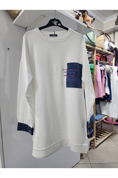 Sevilay Denim Detailed Sports Tunic