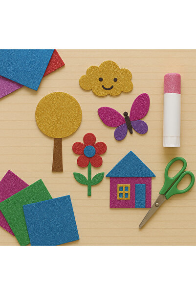 Vipfoni ورق إيفا A4 10 قطع - ألوان مختلطة لامعة