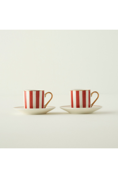 Bella Maison Blossom Porcelain 2-Piece Coffee Cup Set Red (90 Cc)