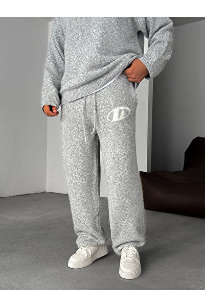 BYBASICMAN Gray g Detailed Baggy Knitwear Tracksuit G-18113